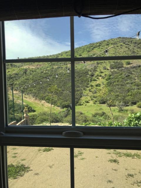 vista al cerro desde la casa del arroyo
